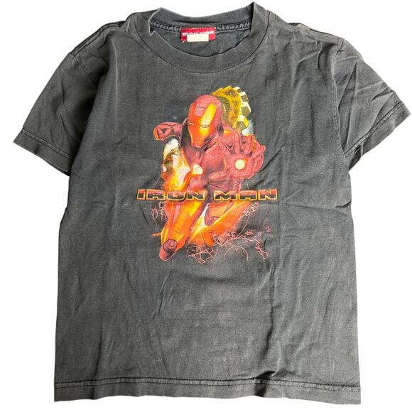 Y2K Iron Man Size Small Graphic Superhero T-shirt Size Small 100% Cotton - Picture 1 of 5